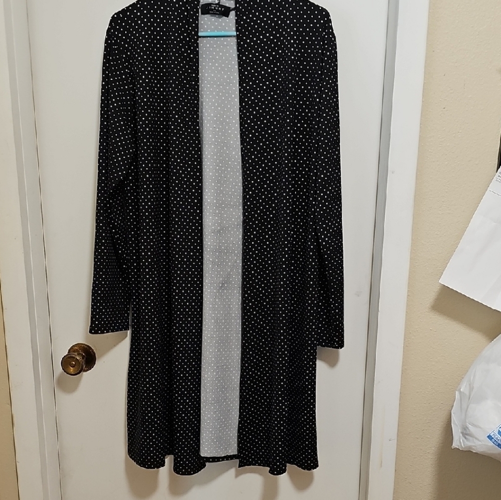 By Johnny Black and White Polka Dot Duster